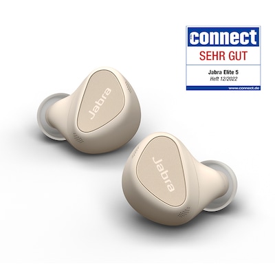 Beige  günstig Kaufen-JABRA Elite 5 Bluetooth In-Ear Kopfhörer Gold Beige. JABRA Elite 5 Bluetooth In-Ear Kopfhörer Gold Beige <![CDATA[• Typ: In-Ear Kopfhörer - geschlossen • Übertragung: Bluetooth • Einsatzgebiet: Street • Farbe: Beige]]>. 