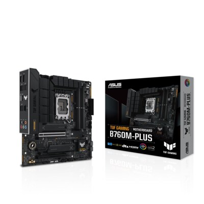 Plus 1 günstig Kaufen-ASUS TUF GAMING B760M-PLUS mATX Mainboard Sockel 1700 DP/HDMI/USB-C. ASUS TUF GAMING B760M-PLUS mATX Mainboard Sockel 1700 DP/HDMI/USB-C <![CDATA[• mATX Mainboard mit Sockel Intel 1700 für Intel Core 13. Generation-CPU • Intel B760-Chipsatz, Intel HD