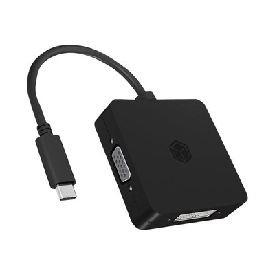 zu HD günstig Kaufen-Raidsonic ICY BOX USB-C 4-in-1 Video Adapter. Raidsonic ICY BOX USB-C 4-in-1 Video Adapter <![CDATA[• Multi-DockingStation für Notebooks und PCs • USB 3.0 Type-B zu Type-A oder Type-C • 2x High Speed HDMI Videoschnittstellen • 1x Gigabit LAN RJ45