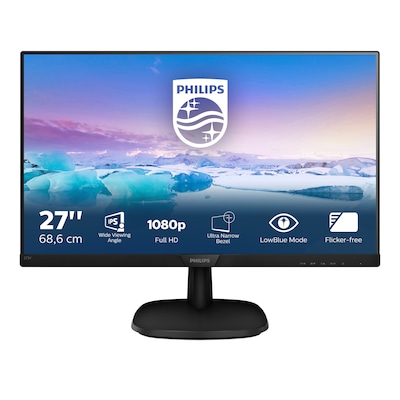 Philips günstig Kaufen-Philips V-Line 273V7QDSB 68,5cm (27") FHD IPS Office Monitor 16:9 HDMI/DVI/VGA. Philips V-Line 273V7QDSB 68,5cm (27") FHD IPS Office Monitor 16:9 HDMI/DVI/VGA <![CDATA[• Energieeffizienzklasse: E • Größe: 68,5 cm (27 Zoll) 16:9, Auflösung: 