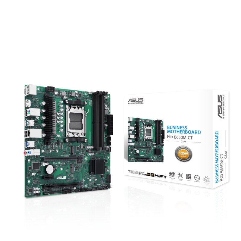 ASUS Pro B650M-CT-CSM mATX Mainboard Sockel AM5 M.2/USB3.2 Typ C/HDMI/DP