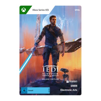 XBox Digital günstig Kaufen-STAR WARS Jedi Surviver Deluxe Edition DE - XBox Series S|X Digital Code. STAR WARS Jedi Surviver Deluxe Edition DE - XBox Series S|X Digital Code <![CDATA[• Plattform: Xbox • Genre: Action / Abenteuer • Altersfreigabe USK: ab 16 Jahren • Produkta