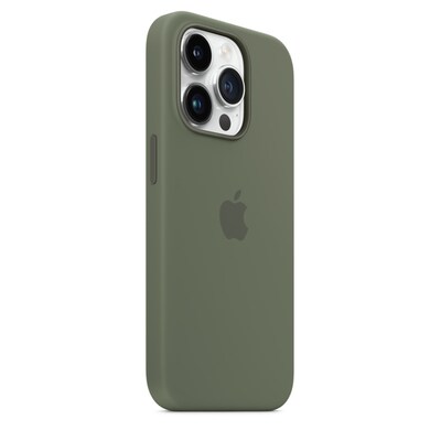 SE Silikon günstig Kaufen-Apple Original iPhone 14 Pro Silikon Case mit MagSafe Oliv. Apple Original iPhone 14 Pro Silikon Case mit MagSafe Oliv <![CDATA[• Passend für Apple iPhone 14 Pro • Material: Silikon • Farbe: Oliv Füreinander gemacht.]]>. 