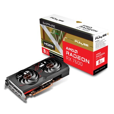 mit Speicher günstig Kaufen-SAPPHIRE AMD Radeon RX 7600 PULSE Gaming Grafikkarte 8GB GDDR6 HDMI/3xDP. SAPPHIRE AMD Radeon RX 7600 PULSE Gaming Grafikkarte 8GB GDDR6 HDMI/3xDP <![CDATA[• AMD Radeon RX 7600, mit RDNA 3 Architektur , PCIe 4.0 x8 • 8GB GDDR6-RAM (128bit Speicherinte