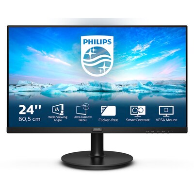 HD Monitor günstig Kaufen-Philips V-Line 241V8LA 60,5cm (23,8") FHD VA Office Monitor HDMI/VGA 4ms 75Hz. Philips V-Line 241V8LA 60,5cm (23,8") FHD VA Office Monitor HDMI/VGA 4ms 75Hz <![CDATA[• Energieeffizienzklasse: E • Größe: 60,5 cm (23,8 Zoll) 16:9, Auflösung: 