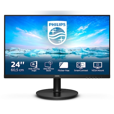 24 er  günstig Kaufen-Philips V-Line 241V8LA 60,5cm (23,8") FHD VA Office Monitor HDMI/VGA 4ms 75Hz. Philips V-Line 241V8LA 60,5cm (23,8") FHD VA Office Monitor HDMI/VGA 4ms 75Hz <![CDATA[• Energieeffizienzklasse: E • Größe: 60,5 cm (23,8 Zoll) 16:9, Auflösung: 