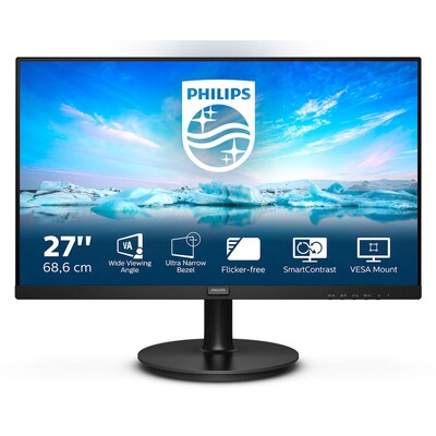 Philips  V-Line 271V8L 68,6cm (27″) FHD VA Office Monitor HDMI/VGA 4ms 75Hz | 08712581772062