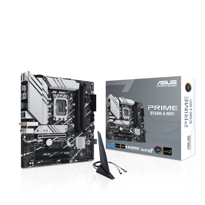 ASUS PRIME B760M-A WIFI mATX Mainboard Sockel 1700 DP/HDMI/USB-A