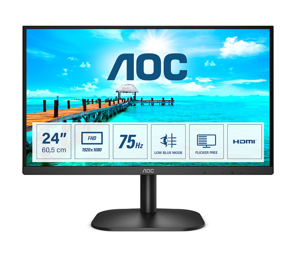 AOC 24B2XHM2 60 cm (24&quot;) Full HD VA 75 Hz Monitor 16:9 VGA/HDMI 250cd/m&sup2;