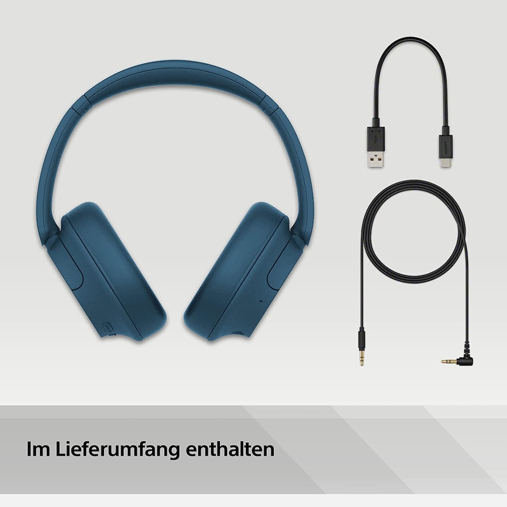 Sony WH-CH720N Blau Over Ear Kopfhörer mit Noise Cancelling