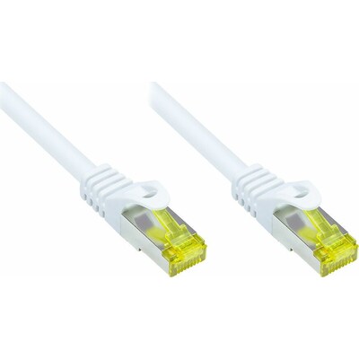 stecker mit günstig Kaufen-Good Connections 1,5m RNS Patchkabel mit Cat.7 Rohkabel S/FTP PiMF weiß. Good Connections 1,5m RNS Patchkabel mit Cat.7 Rohkabel S/FTP PiMF weiß <![CDATA[• Rohkabel nach Cat. 7 Vorgaben gefertigt • 2x geschirmte RJ45 Cat. 6A Stecker • S/FT