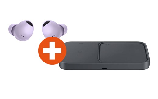 Samsung Galaxy Buds2 Pro SM-R510 violett + Samsung Wireless Charger Duo EP-P5400