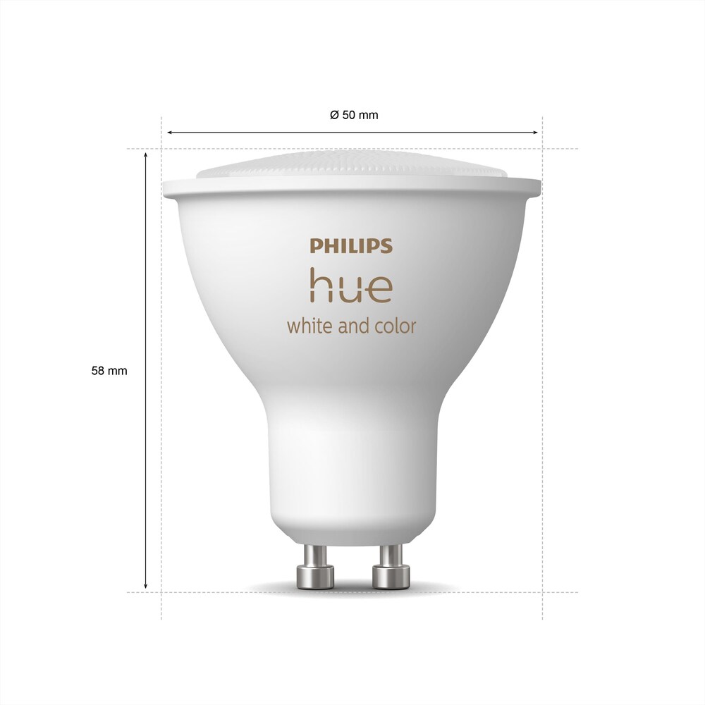 Philips Hue White &amp; Col. Amb. GU10 Dreierpack 3x350lm
