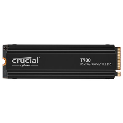 Crucial T700 NVMe SSD 1 TB M.2 2280 PCIe 5.0 mit Kühlkörper