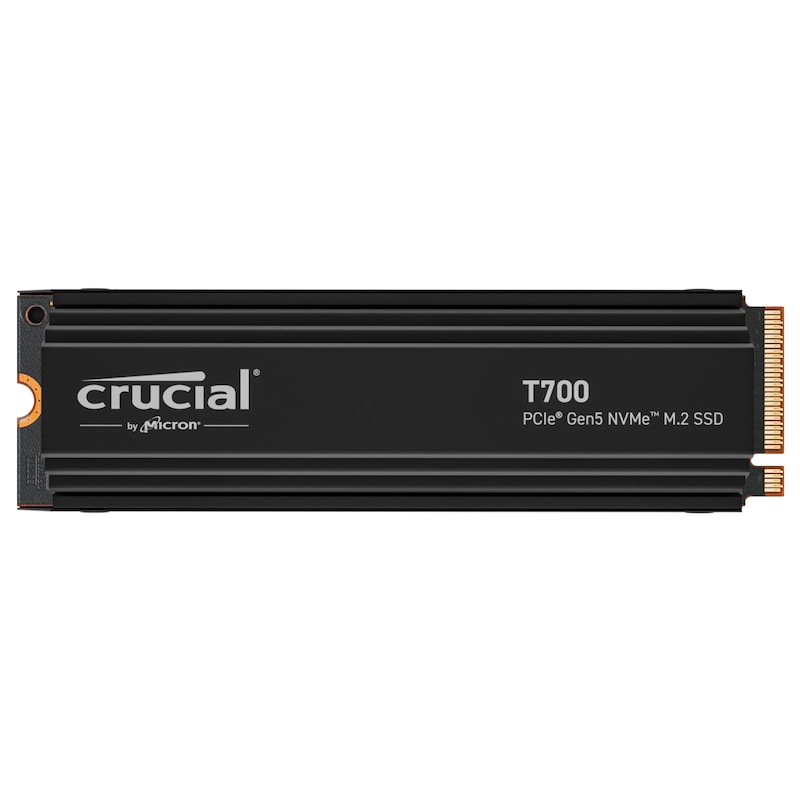 Crucial T700 NVMe SSD 1 TB M.2 2280 PCIe 5.0 mit Kühlkörper