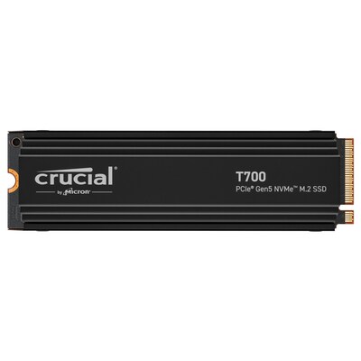 124 I günstig Kaufen-Crucial T700 NVMe SSD 2 TB M.2 2280 PCIe 5.0 mit Kühlkörper. Crucial T700 NVMe SSD 2 TB M.2 2280 PCIe 5.0 mit Kühlkörper <![CDATA[• 2 TB - 21 mm Bauhöhe • M.2 2280 Card, PCIe 5.0 • Maximale Lese-/Schreibgeschwindigkeit: 12400 MB