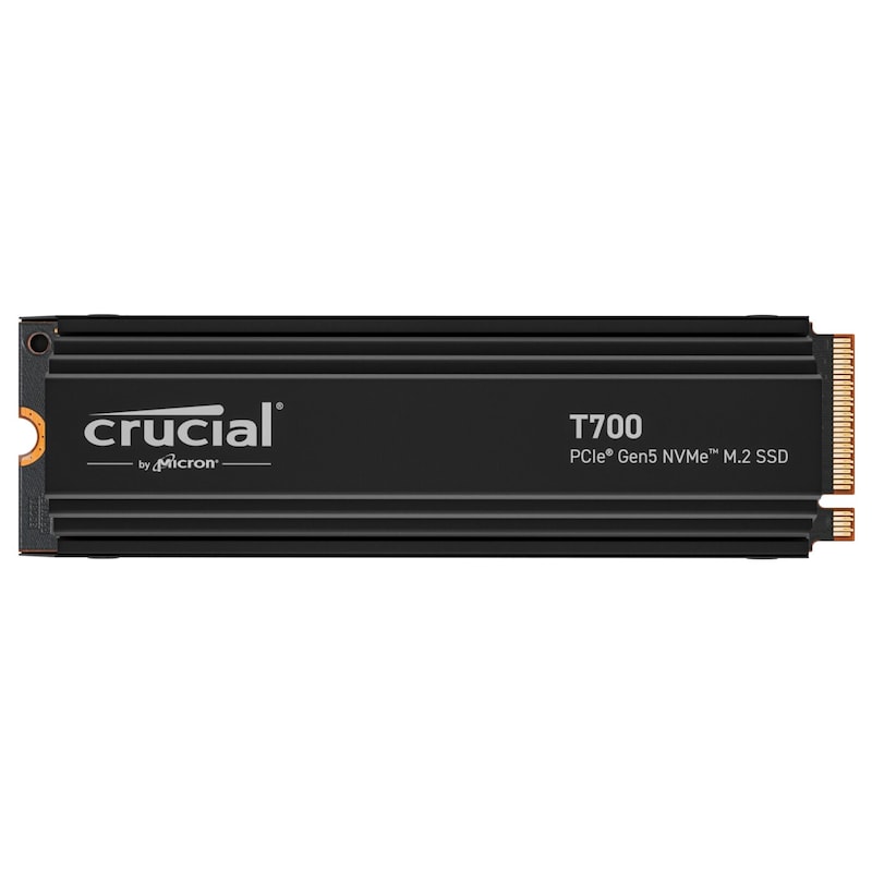 Crucial T700 NVMe SSD 2 TB M.2 2280 PCIe 5.0 mit Kühlkörper