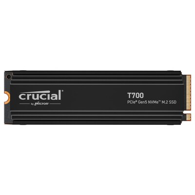 in 2 günstig Kaufen-Crucial T700 NVMe SSD 4 TB M.2 2280 PCIe 5.0 mit Kühlkörper. Crucial T700 NVMe SSD 4 TB M.2 2280 PCIe 5.0 mit Kühlkörper <![CDATA[• 4 TB - 21 mm Bauhöhe • M.2 2280 Card, PCIe 5.0 • Maximale Lese-/Schreibgeschwindigkeit: 12400 MB