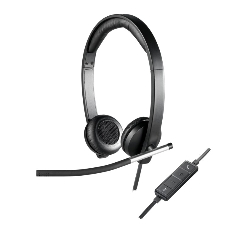 Logitech H650e for Business Stereo Headset, USB-A, Kompatibel zu Microsoft Teams, Zoom, Cisco, GoToMeeting, RingCentral