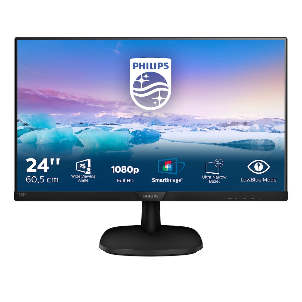 Philips V-Line 243V7QDSB 60,5cm (24&quot;) FHD IPS Monitor 16:9 HDMI/DVI/VGA 4ms