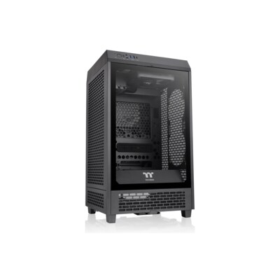 GAMES:TOWER günstig Kaufen-THERMALTAKE The Tower 200 Mini-Tower Mini-ITX Gehäuse mit Sichtfenster schwarz. THERMALTAKE The Tower 200 Mini-Tower Mini-ITX Gehäuse mit Sichtfenster schwarz <![CDATA[• Mini-ITX Gehäuse, Mini Tower • Für Mainboards bis Mini-ITX Format •