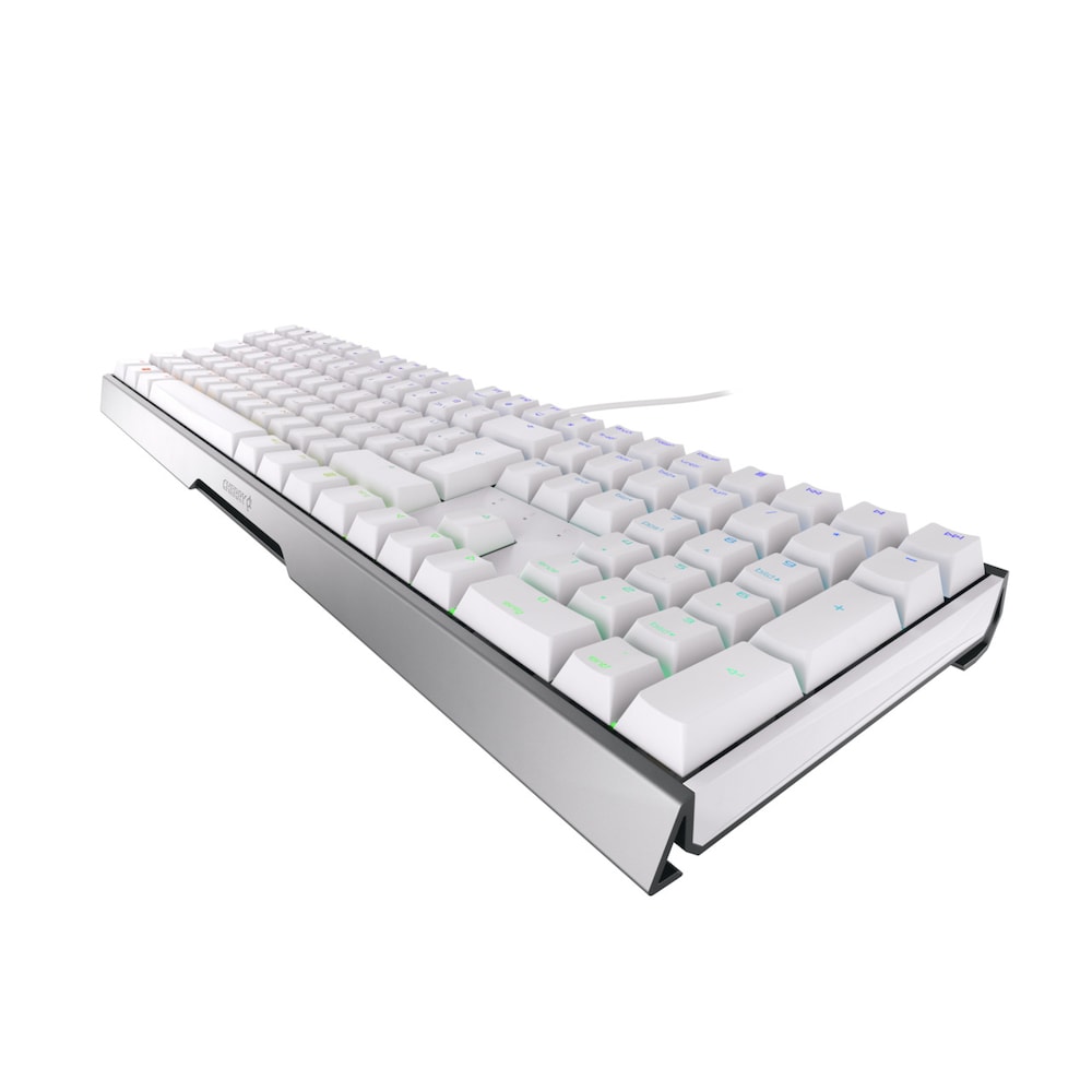 Cherry MX Board 3.0S kabelgebundene Gaming Tastatur weiß DE Layout blau