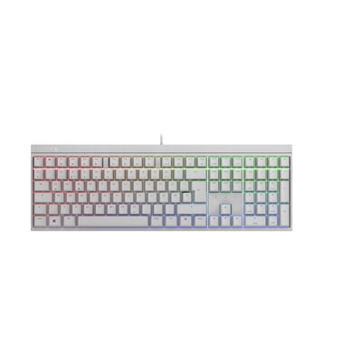 Tastatur 2 günstig Kaufen-Cherry MX Board 2.0S kabelgebundene Gaming Tastatur weiß DE Layout rot. Cherry MX Board 2.0S kabelgebundene Gaming Tastatur weiß DE Layout rot <![CDATA[• Anwendungsbereich: Gaming, Nummernblock integriert • Kabelgebunden (USB) • Layout: de