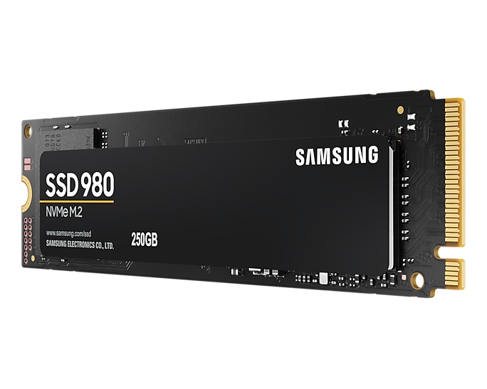 Samsung 980 Interne NVMe SSD 250 GB M.2 2280 PCIe 3.0 V-NAND TLC