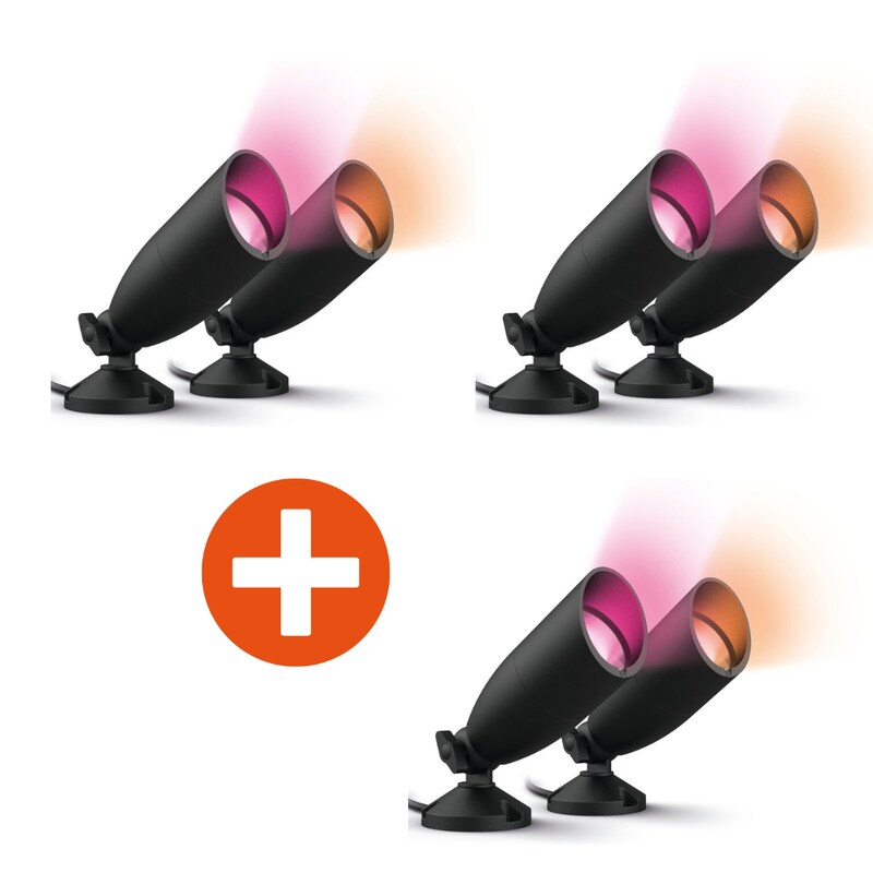 WiZ Outdoor Tunable White & Color Ground Spot Starter-Kit 450lm, 3er Pack