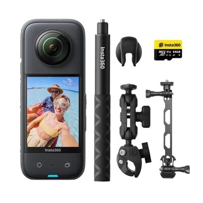 ar mit  günstig Kaufen-Insta360 X3 Motorcycle Kit 360-Grad-Action-Kamera schwarz. Insta360 X3 Motorcycle Kit 360-Grad-Action-Kamera schwarz <![CDATA[• Kompakte 360-Action-Kamera mit großem Touchscreen • 5,7K 360° Aufnahmen, Wasserdicht auf bis zu 10m • 4K Einzelobjektiv