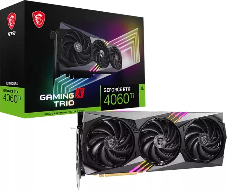 MSI GeForce RTX 4060Ti Gaming X Trio 8GB GDDR6 Gaming Grafikkarte 3xDP/HDMI