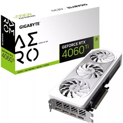 Gigabyte GeForce günstig Kaufen-GIGABYTE GeForce RTX 4060Ti AERO OC 8GB GDDR6 Grafikkarte 2xHDMI 2xDP. GIGABYTE GeForce RTX 4060Ti AERO OC 8GB GDDR6 Grafikkarte 2xHDMI 2xDP <![CDATA[• GeForce RTX 4060Ti, Ada Lovelace, mit DLSS 3, werksseitig übertaktet • 8GB GDDR6-RAM (128bit Speic