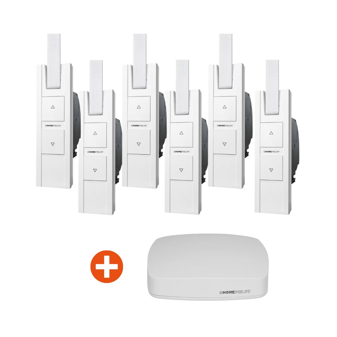 Homepilot Starter Set Gurtwickler RolloTron pure smart, inkl. 6 x Gurtwickler