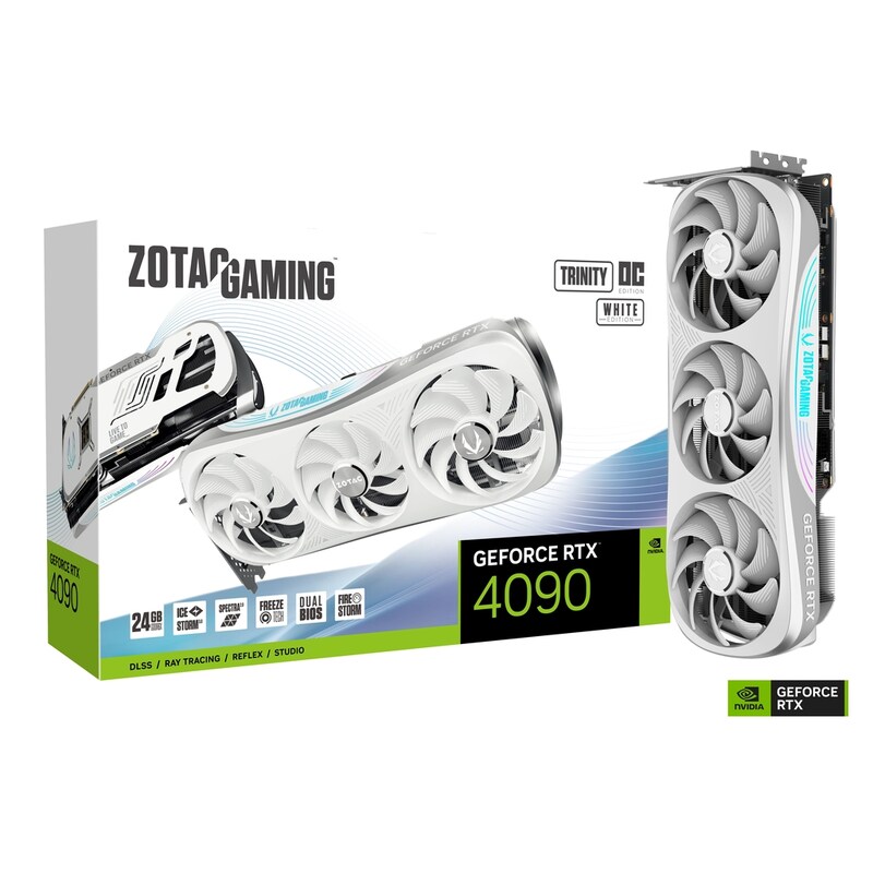 ZOTAC GAMING GeForce RTX 4090 TRINITY OC White 24GB GDDR6X Grafikkarte 3xDP/HDM