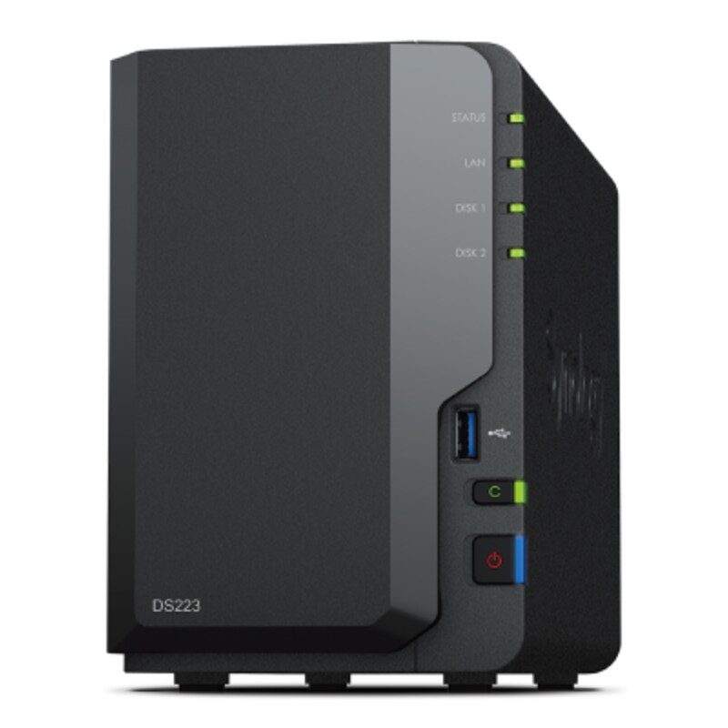 Synology DS223 NAS System 2-Bay 8 TB inkl. 2x 4 TB Synology HDD HAT3300-4T