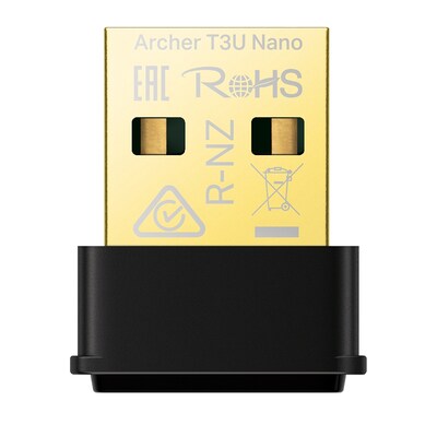 bis 8 günstig Kaufen-TP-LINK AC1300 Archer T3U Nano 1300 MBit Dualband USB-WLAN-ac Stick. TP-LINK AC1300 Archer T3U Nano 1300 MBit Dualband USB-WLAN-ac Stick <![CDATA[• Bis zu 1300 Mbit/s mit 400 Mbit/s auf 2,4 GHz und 867 Mbit/s auf 5 GHz • Nano-Design: Ideales unauffäl