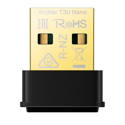 auf 40 günstig Kaufen-TP-LINK AC1300 Archer T3U Nano 1300 MBit Dualband USB-WLAN-ac Stick. TP-LINK AC1300 Archer T3U Nano 1300 MBit Dualband USB-WLAN-ac Stick <![CDATA[• Bis zu 1300 Mbit/s mit 400 Mbit/s auf 2,4 GHz und 867 Mbit/s auf 5 GHz • Nano-Design: Ideales unauffäl