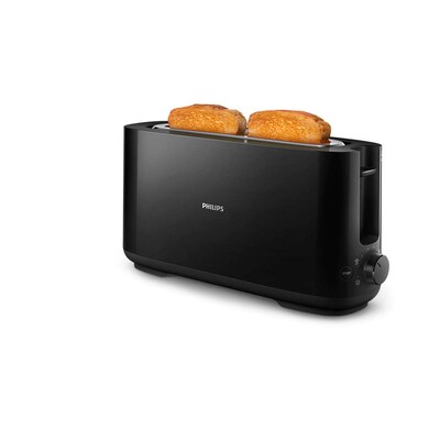 Philips HD2590/90 Daily Collection Toaster – lange Toastkammer, schwarz