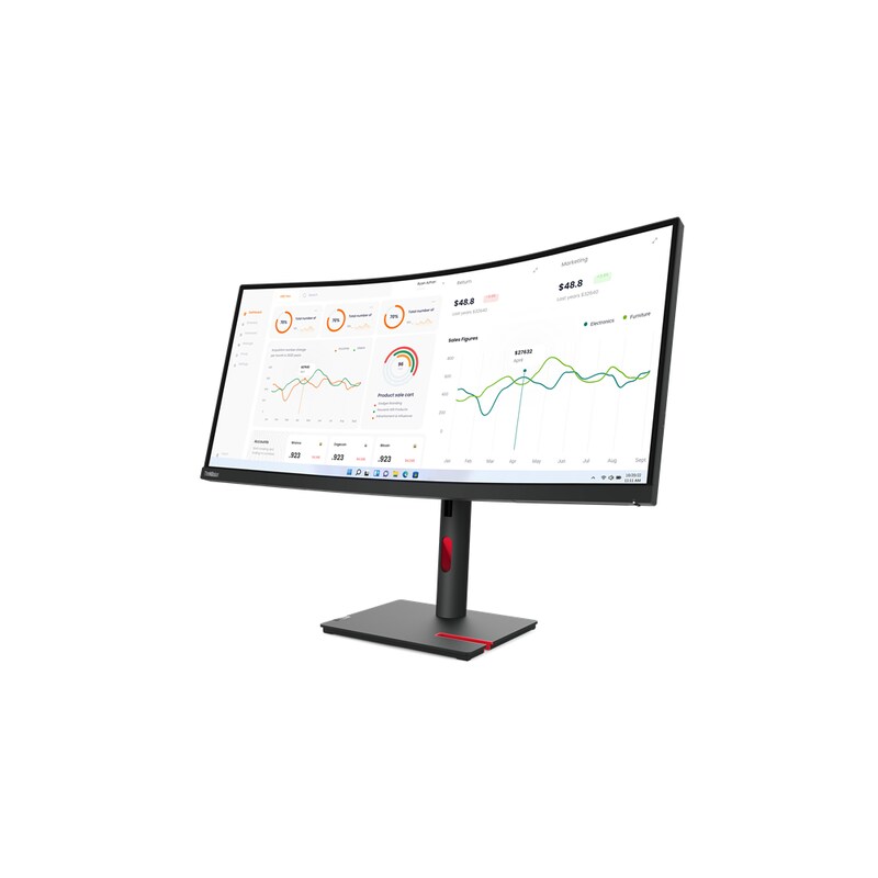 Lenovo ThinkVision T34w-30 86,4cm (34") UWQHD 21:9 curved Monitor HDMI/DP/USB-C