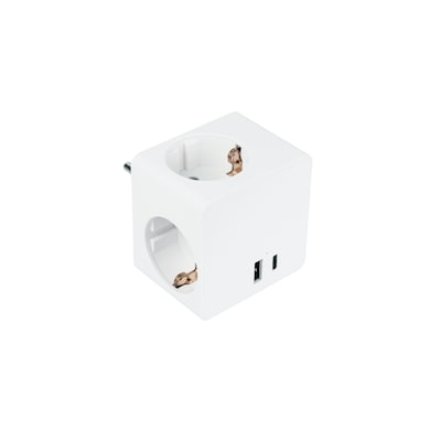 USB 20 günstig Kaufen-Kabelmeister Steckdosenwürfel 3x Schuko-Buchse, USB-C (20W, PD3.0), USB-A, weiss. Kabelmeister Steckdosenwürfel 3x Schuko-Buchse, USB-C (20W, PD3.0), USB-A, weiss <![CDATA[• Steckdosenwürfel mit 3x Schutzkontakt-Buchsen • USB-C mit 20W, PD 