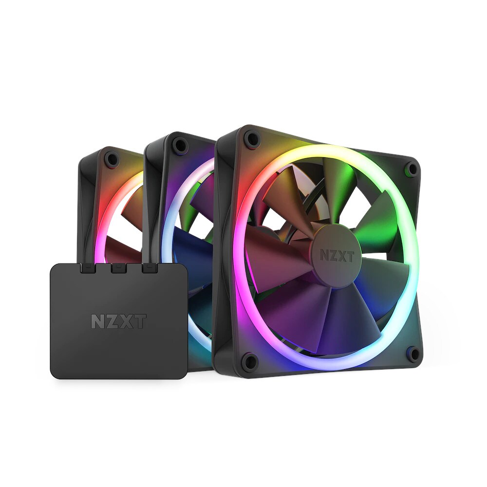 NZXT F120 RGB Geh&auml;usel&uuml;fter 120mm Schwarz 3er Pack