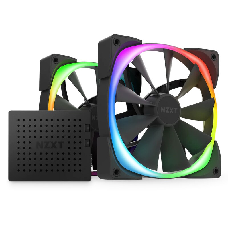 NZXT Aer RGB Gehäuselüfter 140mm Schwarz 2er Pack