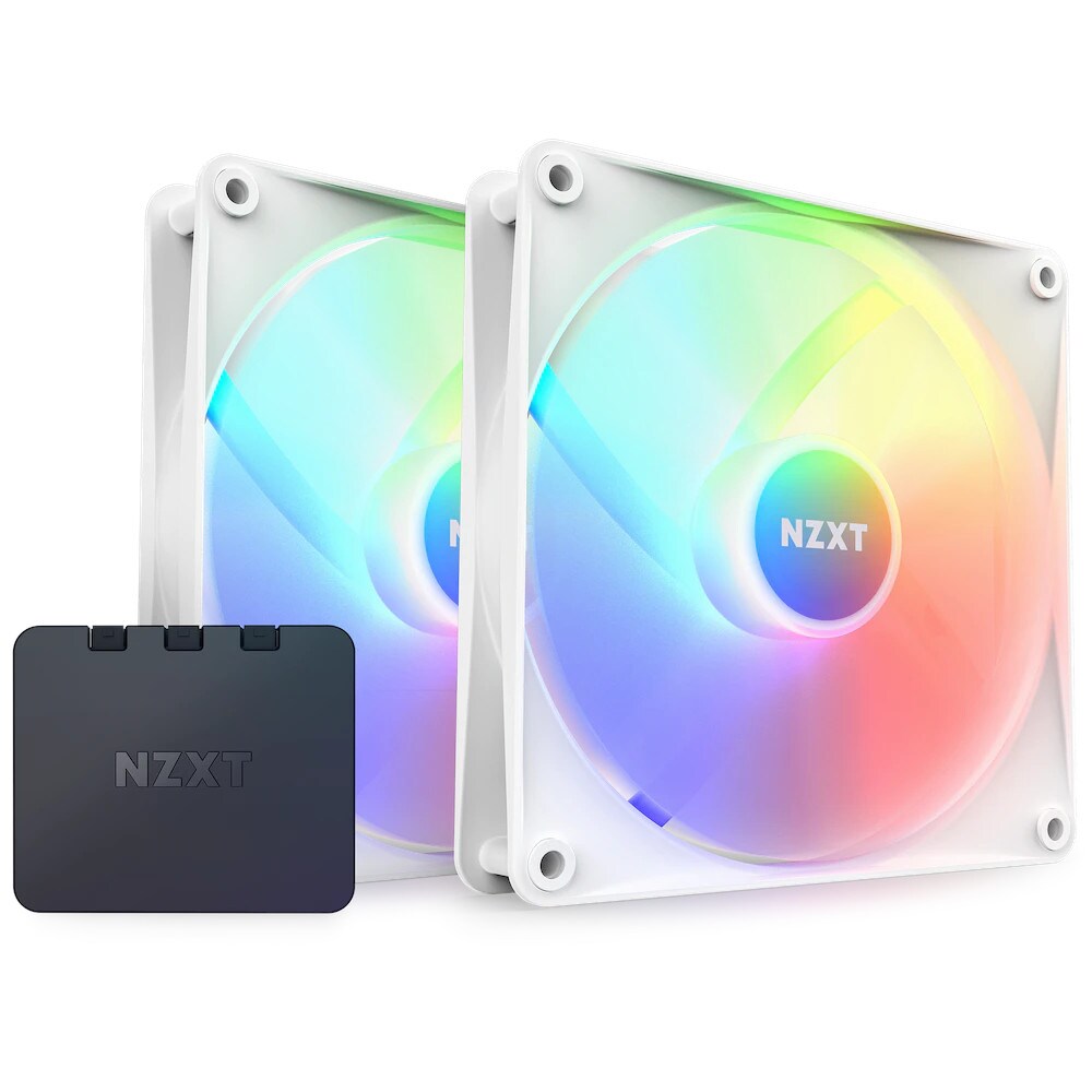 NZXT F140 RGB Core Geh&auml;usel&uuml;fter 140mm Wei&szlig; 2er Pack