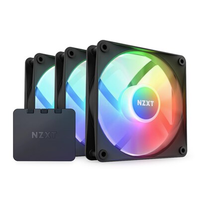 NZXT F120 RGB Core Gehäuselüfter 120mm Schwarz 3er Pack