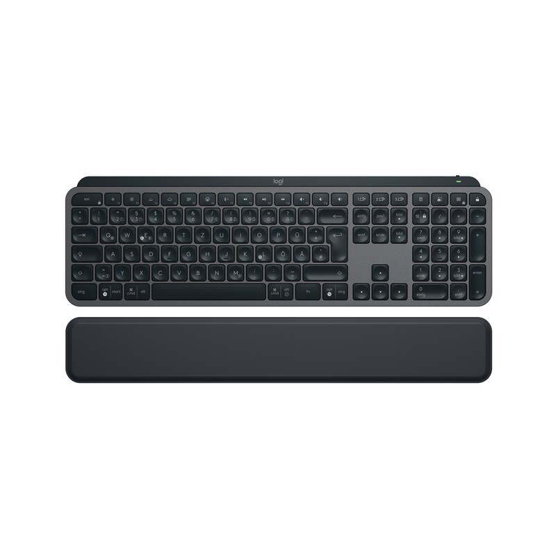 Logitech MX Keys S Plus Graphite + MX Palm Rest (Handballenauflage) Bundle