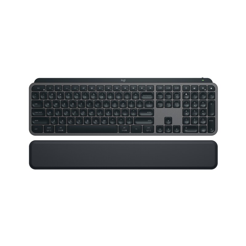 Logitech MX Keys S Graphite US International + MX Palm Rest Bundle