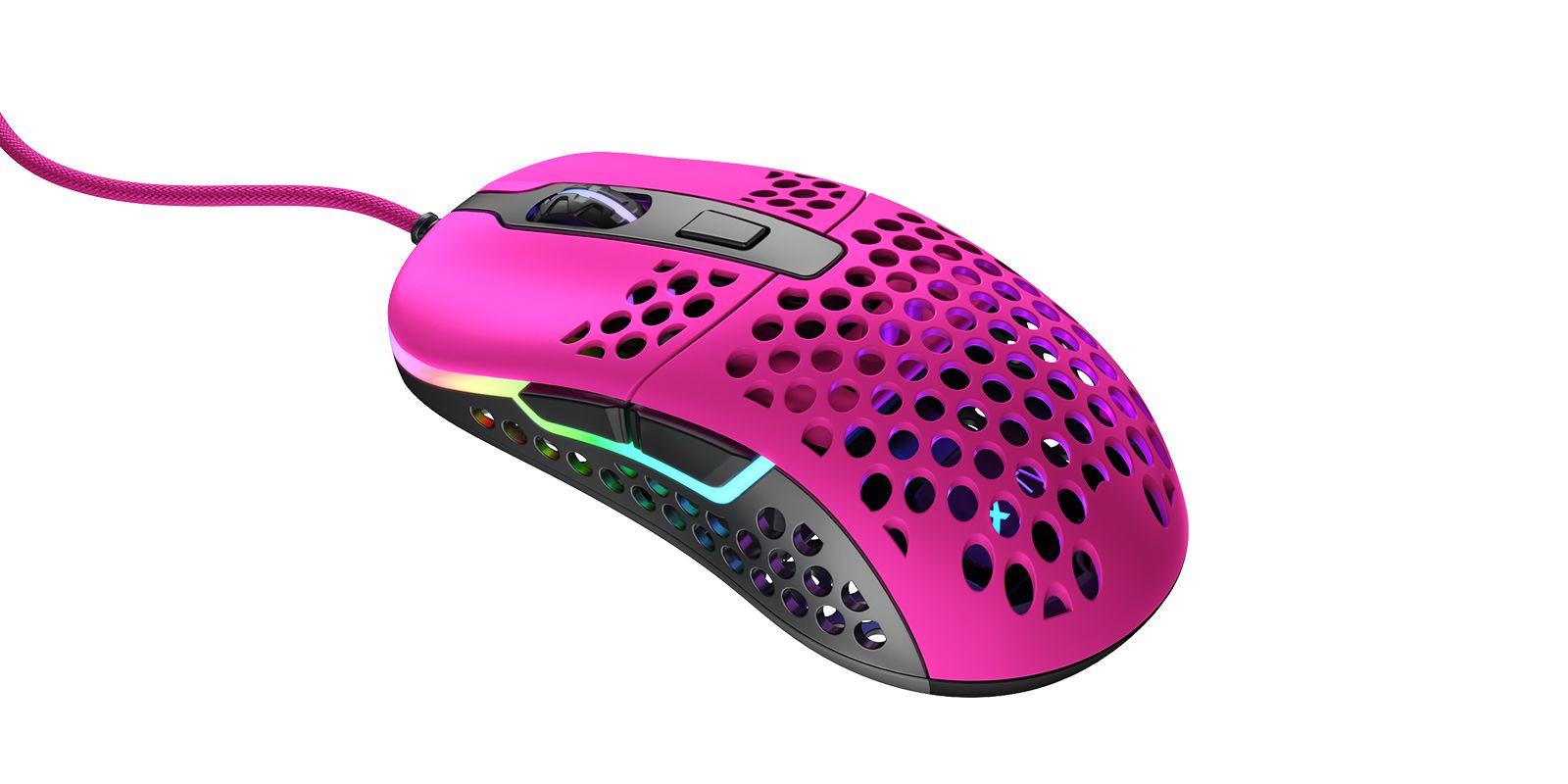 Cherry XTRFY M42 RGB Maus Pink kabelgebunden für Rechtshänder