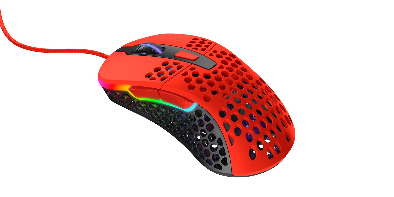 Cherry XTRFY M4 RGB Maus Rot kabelgebunden für Rechtshänder