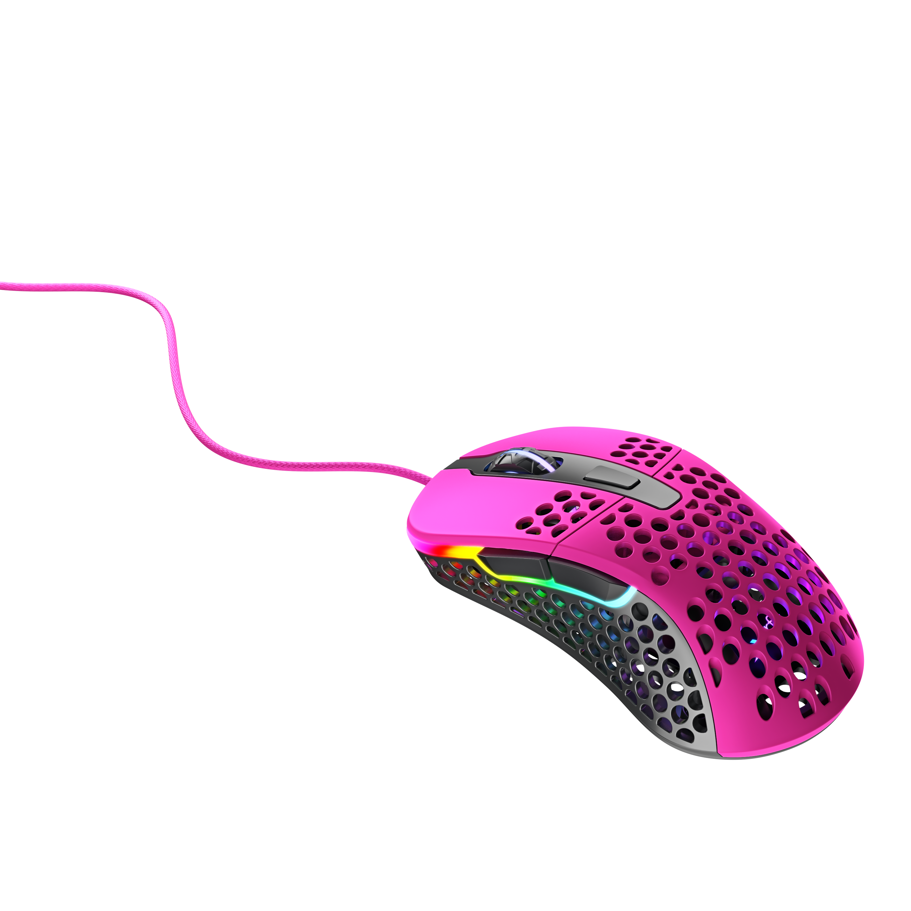 Cherry XTRFY M4 RGB Maus Pink kabelgebunden für Rechtshänder
