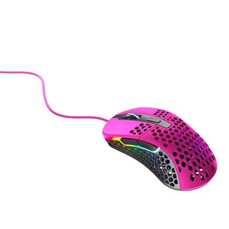 Cherry XTRFY M4 RGB kabelgebundene Gaming Maus USB Pink